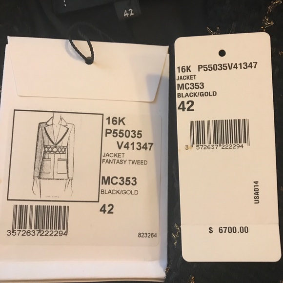 $$SOLD$$RARE $6700 CHANEL BLACK PLAID BLAZER JACKET FR42 - Picture 14 of 14